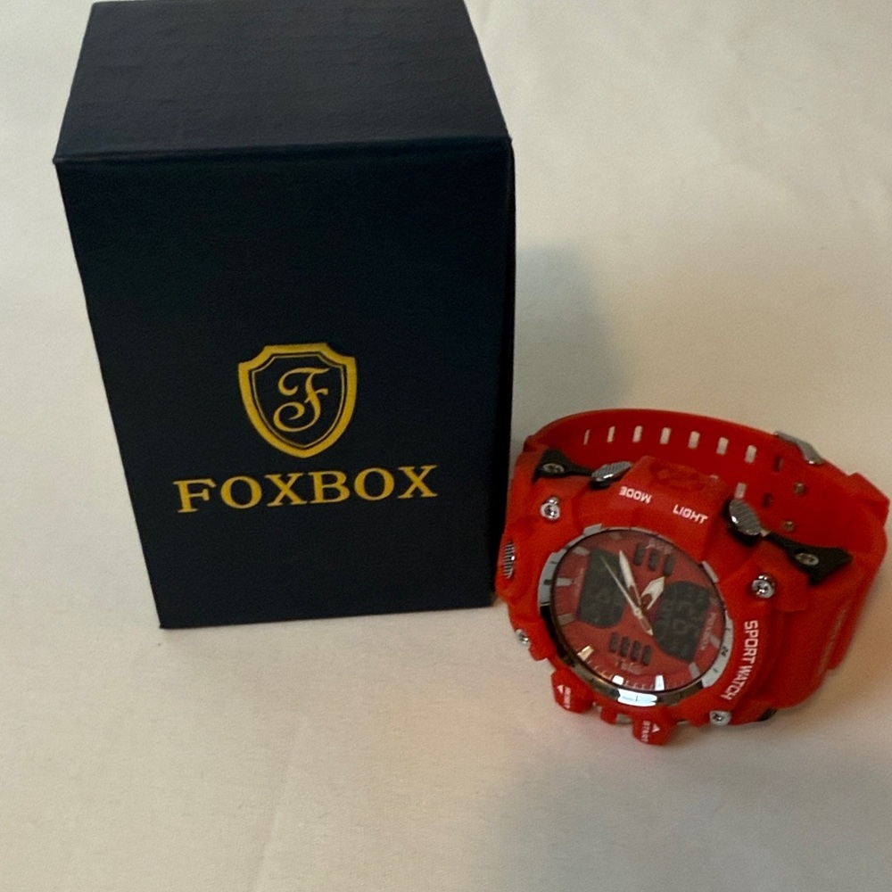 Foxbox Red Sports Watch